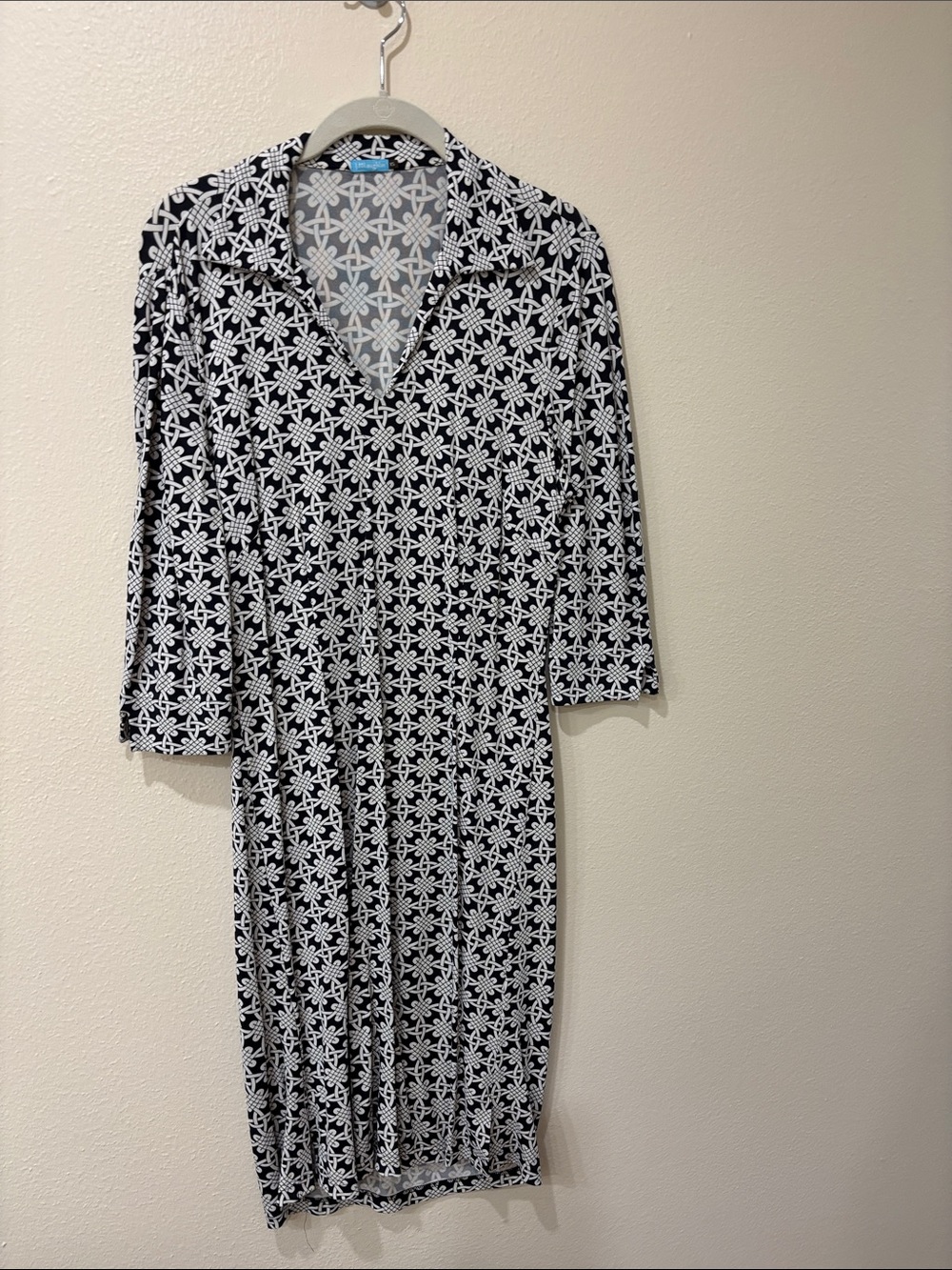 J. McLaughlin Black and White Patterned Kids Dress